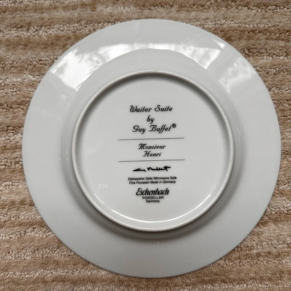 Set of 4 Plates GUY BUFFET French “Waiter Suite” Salad | Dessert | Lunch